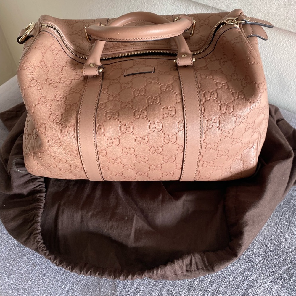 Authentic Boston Gucci Guccissima Handbag
